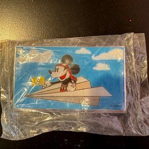 🌟 Rare Vintage Disney Card Holder - Mickey Pilot by Acme -Brand New in Package!